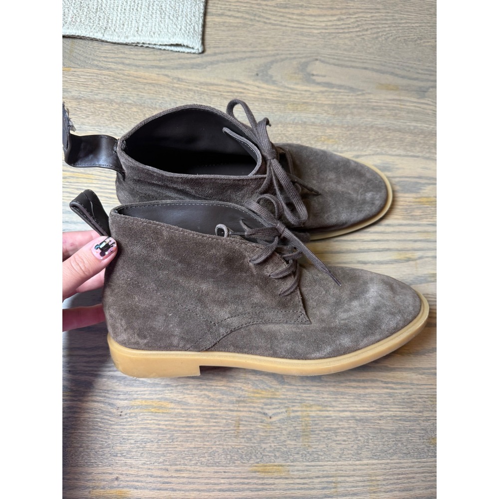 Bottega Veneta Mens Astaire Brown Suede Chukka Boots Heel Size 40
